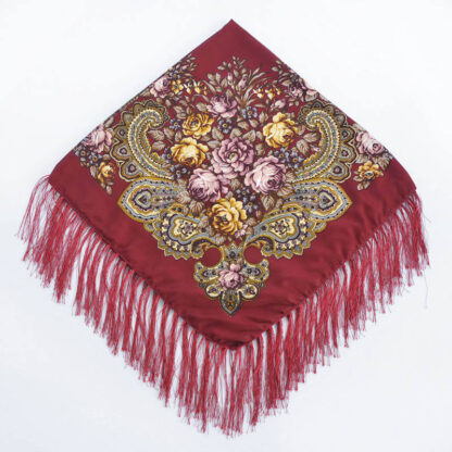 Headscarf- Russian Style with Tassel- Medium - Image 3