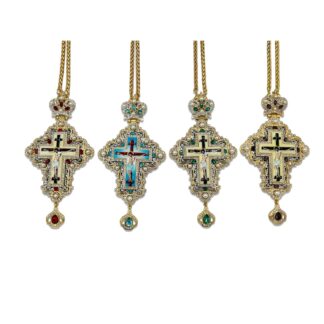 Christ the Vine Pectoral Cross with Pearls, Gold