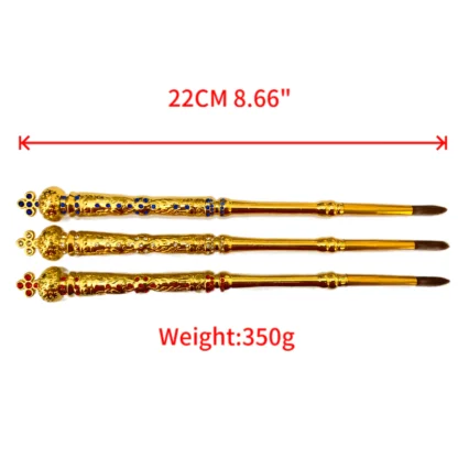 Anointing Brush Gold Plated with stones - Image 2