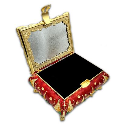 Red Enamel Cathedral Jewelry Box, Large - Image 5