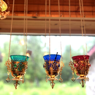 Vigil Lamp with Stones