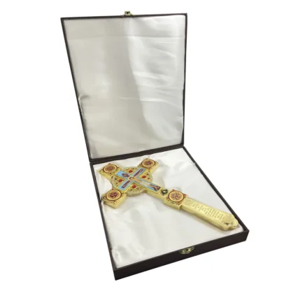 Altar / Blessing Cross, Celtic Enamel - Image 7