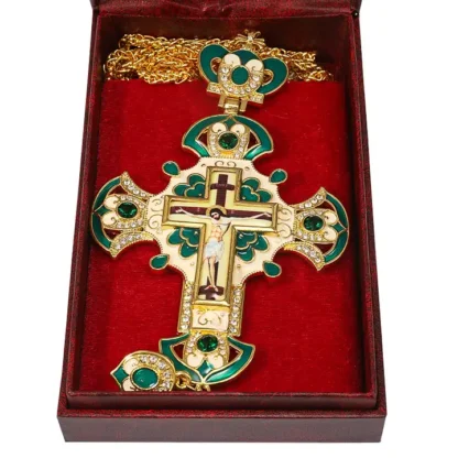 Pectoral Cross, Green Enamel - Image 2