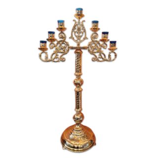 Seven Branch Stand - gold plated - Large
