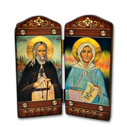 St Herman and Mat Olga Folding Icon