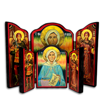 Mat Olga with Angels Folding Icon - Image 2