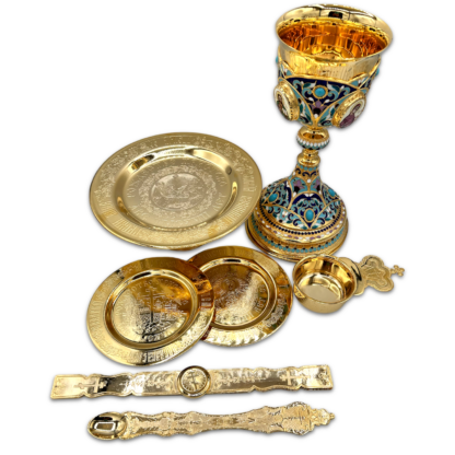 Complete Chalice Kit with Enamel .5L - Gold Plated, Gold Plated Cup - Image 2