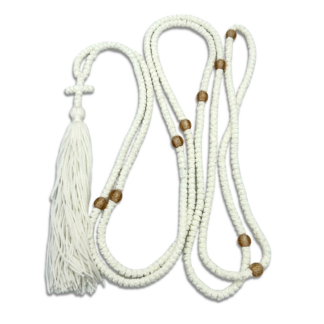 Prayer Rope 500 knots - White Silk