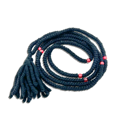 Prayer Rope 400 knots - Black Wool - Image 2