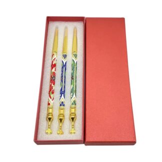 Anointing Brush Gold Plated with enamel