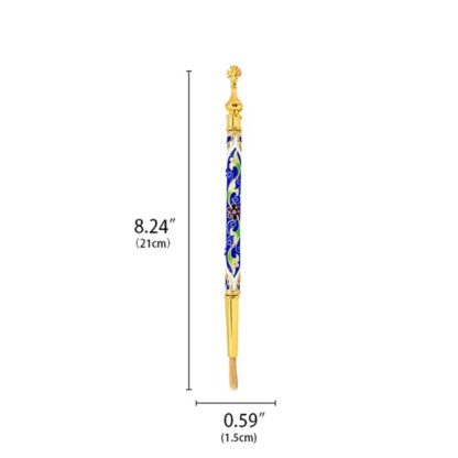 Anointing Brush Gold Plated with enamel - Image 3
