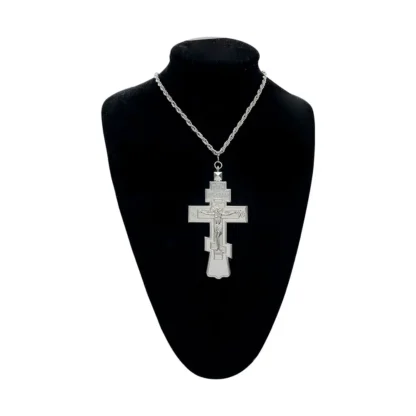 3 Bar Priest Pectoral Cross - Silver - Image 3