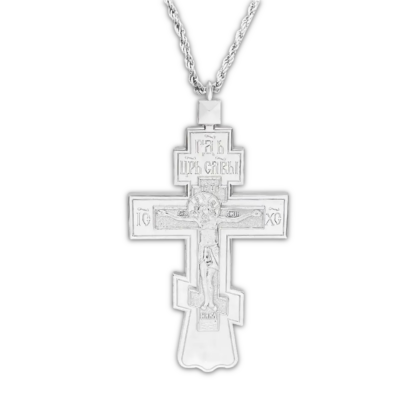 3 Bar Priest Pectoral Cross - Silver