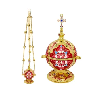Red Enamel Censer