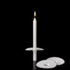 White Congressional Candles with Bobeches 17/32" x 5 1/4"