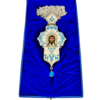 Pectoral Cross with Blue and White Enamel and Blue Stones - Image 2