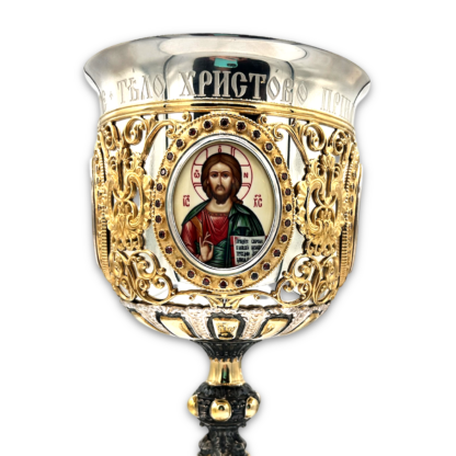 Chalice Kit with Gold Filigree 1L - Gold and Silver Plated, Sterling Silver Cup - Image 5