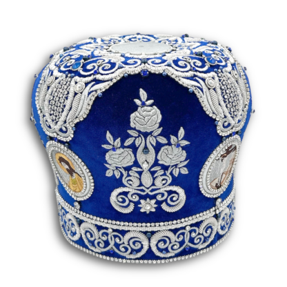 Blue Embroidered Miter - Image 5