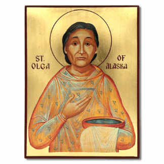 Matushka Olga of Kwethluk Alaska -original (gold background) XL