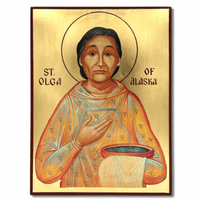 Matushka Olga of Kwethluk Alaska -original (gold background) XL