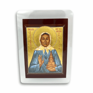 Matushka Olga of Alaska, Laminated Pocket Size Icon, Kwethluk church