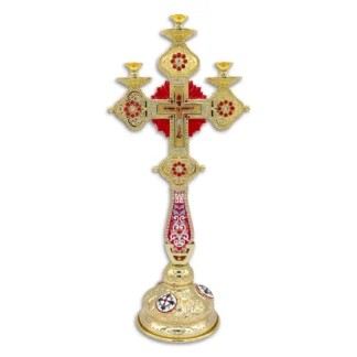 Paschal Cross - 3 candle with Base