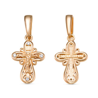 Filigree Baptismal Gold Cross