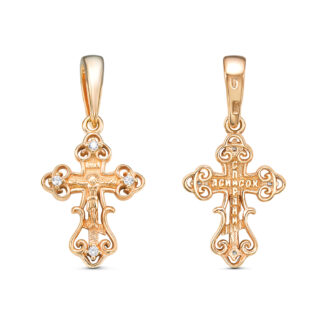Filigree Floral Gold Cross