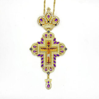 Pectoral Cross, Star Burst, Purple stones