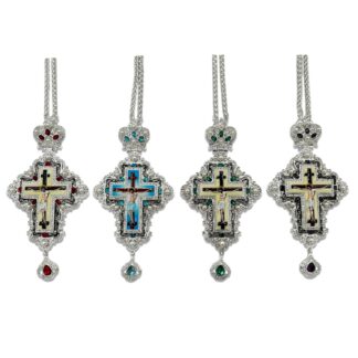 Christ the Vine Pectoral Cross with Pearls, Silver