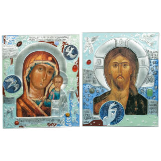 Orthodox Wedding Icon Set – Christ & Kazan Mother of God